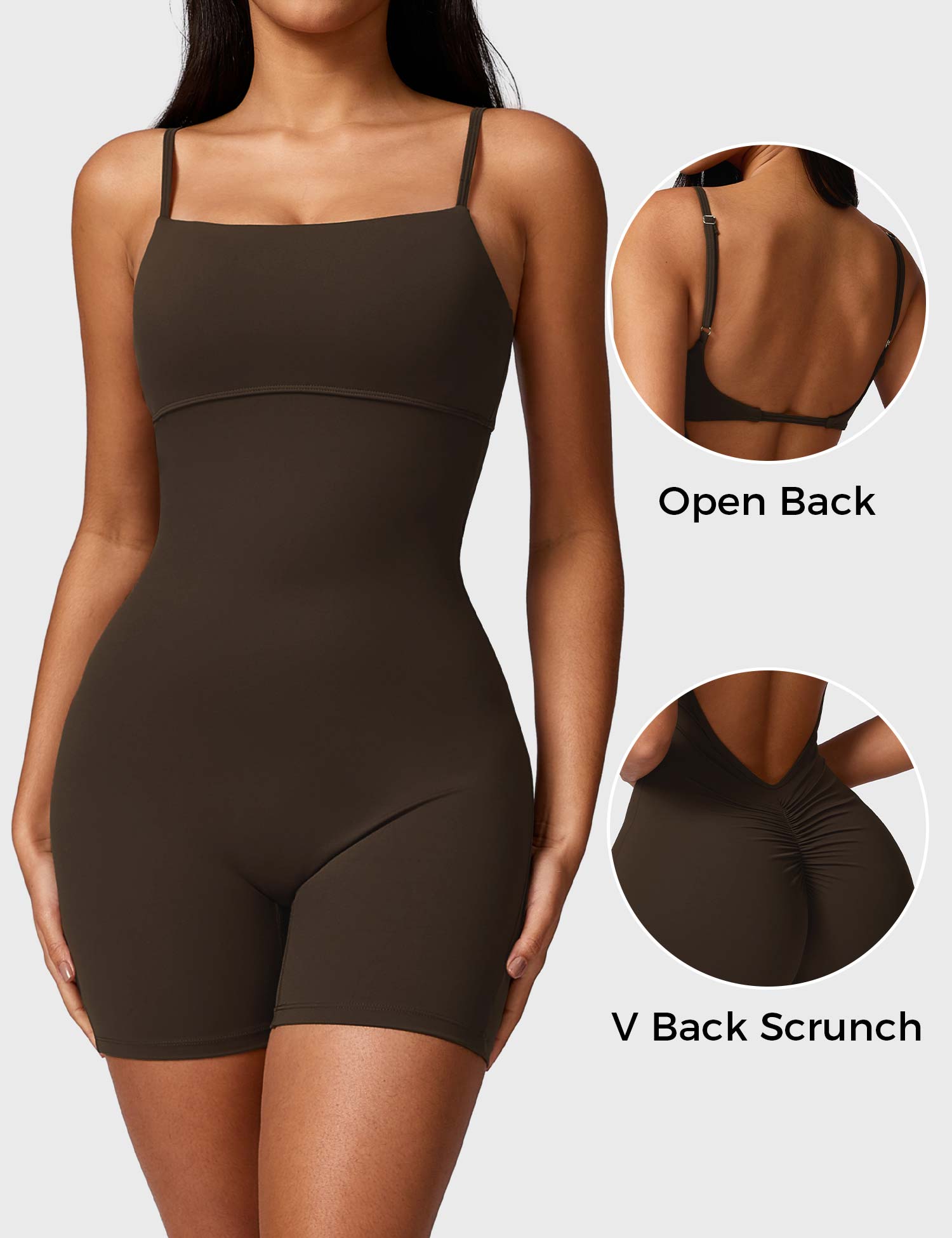 Yeoreo V Espalda Scrunch Romper