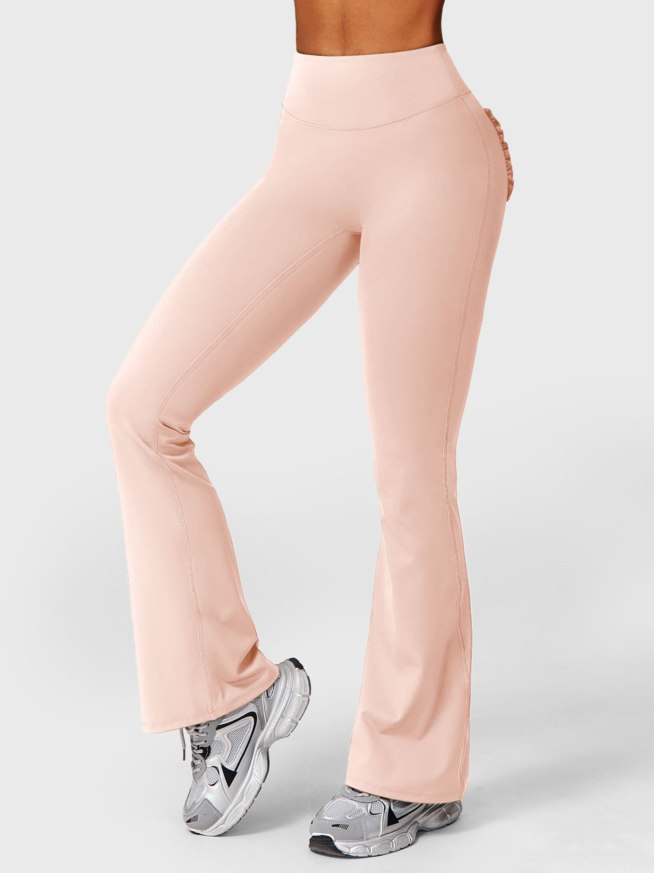 Yeoreo Roselia Leggings Flare Con Bolsillos Y Volantes