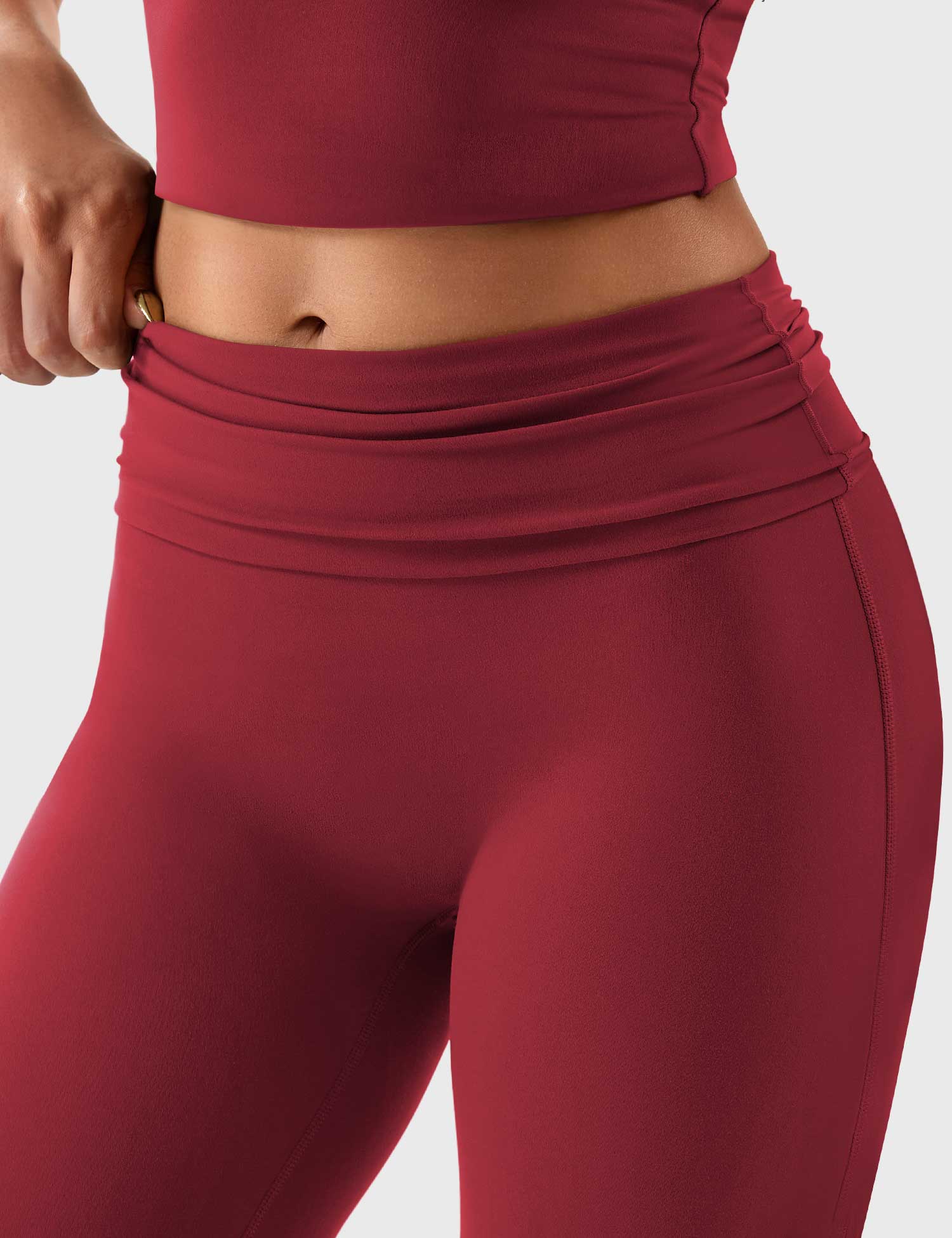 Yeoreo Romola Leggings Flare De Cintura Pliegue