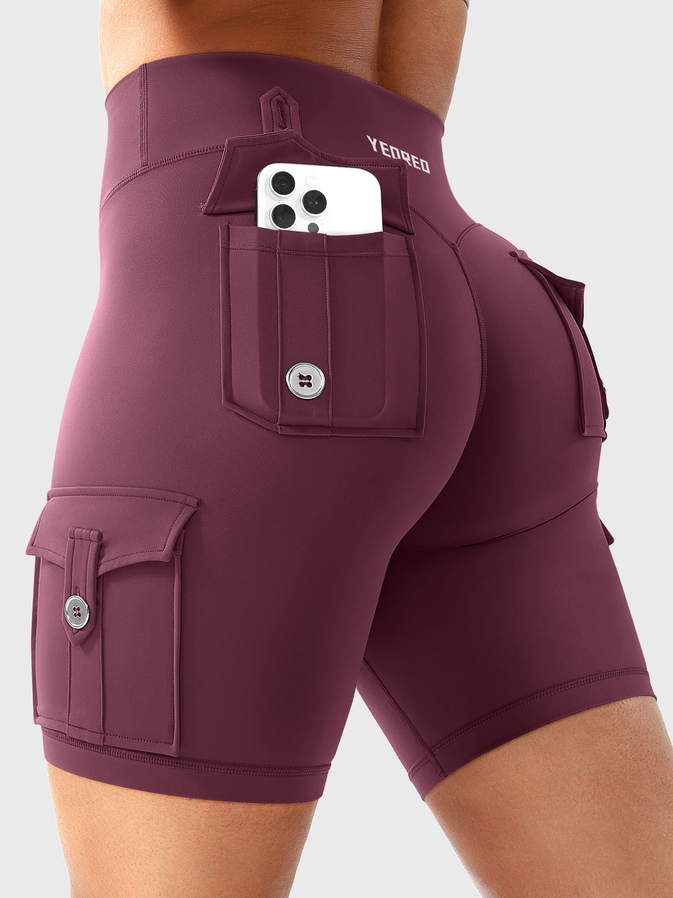 Yeoreo Hedda V-Waist Cargo Cycling Shorts