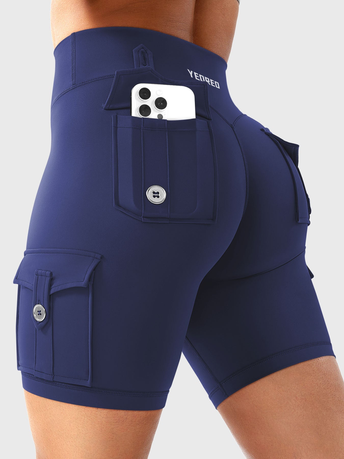 Yeoreo Hedda V-Waist Cargo Cycling Shorts