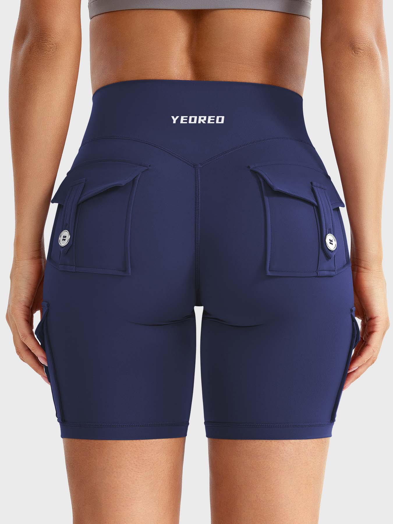 Yeoreo Hedda V-Waist Cargo Cycling Shorts